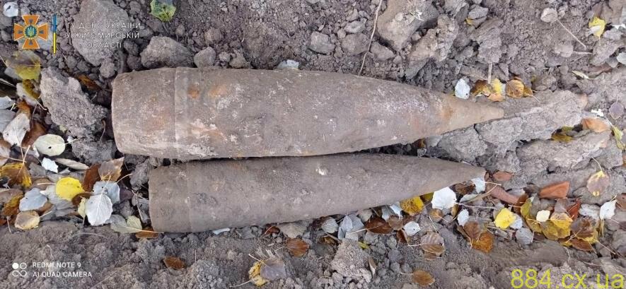 На Житомирщині випадковий перехожий, вигулюючи собаку, натрапив на два артснаряди На Житомирщині випадковий перехожий, вигулюючи собаку, натрапив на два артснаряди