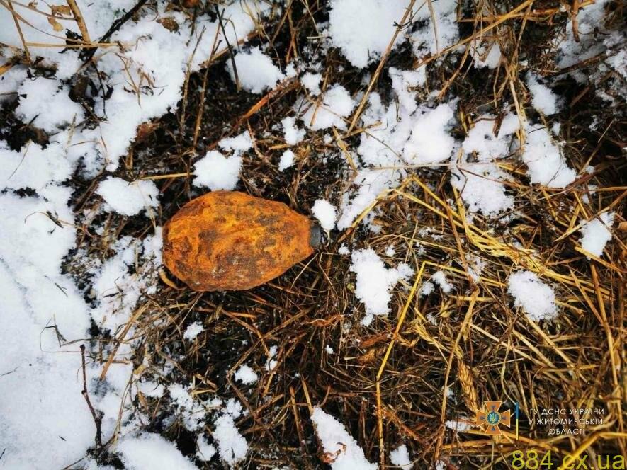 На Житомирщині шукачі металобрухту натрапили на два артснаряди та ручну гранату На Житомирщині шукачі металобрухту натрапили на два артснаряди та ручну гранату