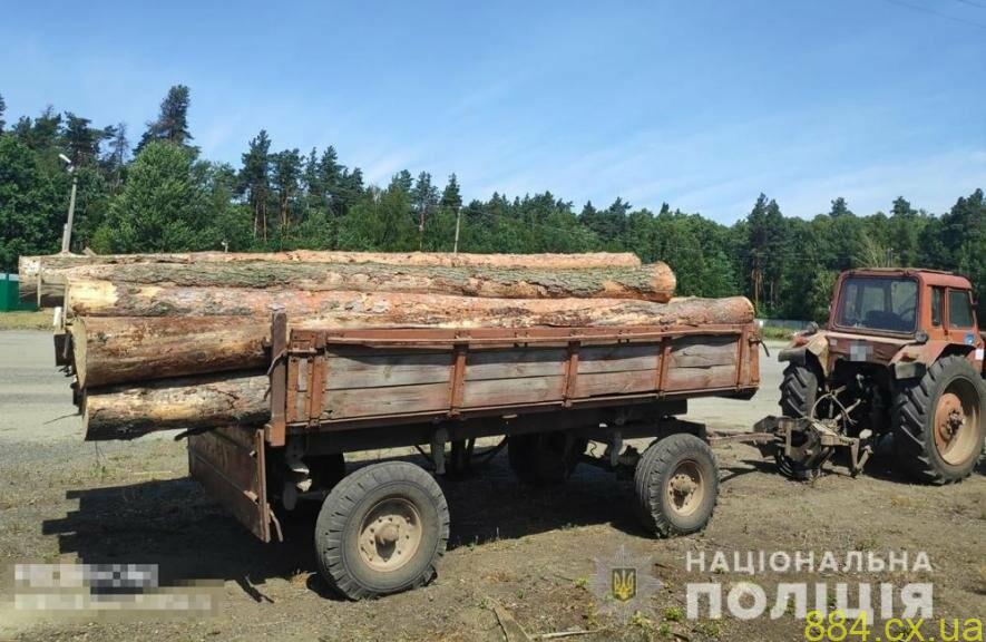 На Житомирщині поліцейські затримали техніку з необлікованим лісом